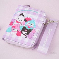 어린이캐릭터지갑 산리오 에모큥 스트랩 지갑