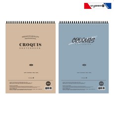 모닝글로리 9000 상철 크로키북 A4 스케치북 랜덤발송, 크로키북 A4 상철 색상랜덤발송