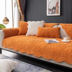 沙發坐墊 靠墊 坐墊 靠背腰墊 防滑 加厚雪尼爾沙髮墊純色客廳四季通用現代坐墊蓋布沙髮套罩防滑加厚, 芭蕉葉雪尼爾四季款-抹茶綠