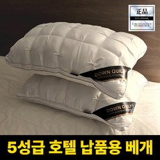 브릭홈 잠잘오는 5성급 호텔 베개, 화이트, 2개