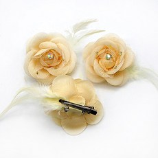 FlowerSP 玫瑰水鑽胸花夾, 1個