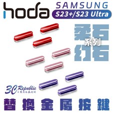 hoda 幻石 柔石 S23 S23 ultra 金屬 按鍵組 替換 按鍵, 紅色,S23 Ultra 幻石殼, 1個