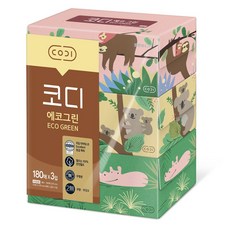 코디 에코그린 각티슈 2겹, 180매, 3개