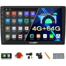2025년 신제품 9인치 안드로이드 카 스테레오 라디오 GPS 내비게이션 8128G 범용 더블 딘 1280X720 QLED 화면 무선 애플 카플레이 안드로이드 오토 인대시 키트, 10 Inch 4G+64G+Car Play and An