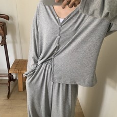 애플망고옷장 빅사이즈 루즈핏 박시가디건 와이드 통바지 여성세트 오버핏 긴팔긴바지