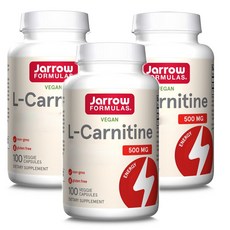 Jarrow FORMULAS 賈羅公式 左旋肉鹼膠囊 500mg, 3罐, 100顆