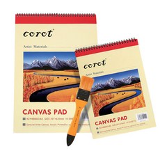 세종문구화구 corot 캔버스패드 A4(210x297) A3(297x420) 10매/캔버스지, 1개, A4크기