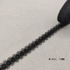 블랙 레이스 리본 테이프 트림 아름다운 10 야드/묶음 바느질 장식용 DIY 자수 레이스 아프리카 원단, N6, 1개