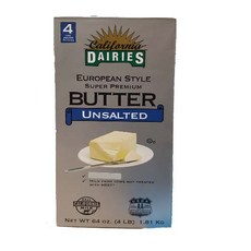 california dairies 유러피언 무염버터 453g x 4 아이스포장, 1.81kg, 1개