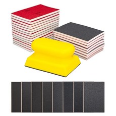 SenmaiTools 22팩 폼 뒷면 샌딩 시트 180-3000 그릿 습식 건식 세척 가능한 사포 패드 건식 벽체 금속 목재 플라스틱용 샌딩 블록 포함 모델 공예 자동차용, SenmaiTools 22팩 폼 뒷면 샌딩 시트, 18