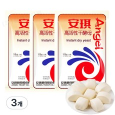 왕부정 중국식품 엔젤이스트 안기쇼무 안치 효모 효모가루 이스트, 3개, 13g