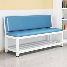 대기의자 병원 약국 대기실 로비 소파 현관 휴게실 2~3인용 장의자 벤치, 파란색 100CM