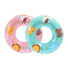 WEKO 26吋可愛極地動物泳圈(WE-LB26-1) 成人兒童游泳圈 加厚安全材質, 1個, 粉色