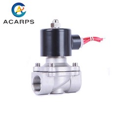 스테인리스 스틸 솔레노이드 밸브 직접 작동 정상 폐쇄 24V 110V 인치, 02 NPT는, 08 12VDC, 01 2W-15B NBR