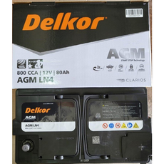 델코 AGM LN4 80AH 자동차 배터리 차량용 배터리 싼타페 투싼 LF쏘나타 그랜저HG/IG 스포티지 K5 K7 쏘렌토 스팅어 임팔라 크루즈 말리부, 1개, 공구대여 X + 폐배터리반납 O