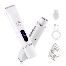 에란스타 여성 듀얼헤드 전기제모기 비키니라인 Y존 IPX7 방수 휴대용 충전식 LED표시, 전기면도기, SKT-667