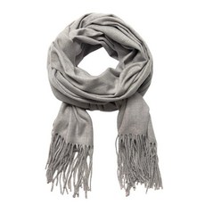 Humble Hilo 부드러운 울 스카프 또는 목도리 여성 및 남성 여성용 대형 겨울 랩 파시미나 188.9 x 68.6cm(74 27인치) 라이트 그레이._122583