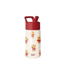 Simple Modern 아동용 서밋 빨대 뚜껑이 있는 물병 | 아기 상어 414ml(14온스) 스테인리스 스틸 컵 단열 텀블러 유아 학교용 | 아기 상어 친구들, 다니엘 타이거: 댄스