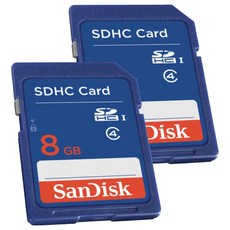 샌디스크 SDHC 메모리 카드, 2개, 8GB