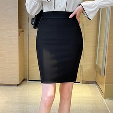 화지나무 오피스룩 H라인 기본 정장 밴딩 스커트