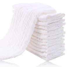 큐트 캐슬 12개 팩 거즈 트림 천 용 - 울트라 소프트 1 Cute Castle 12 Pack Muslin Burp Cloths for Baby - Ultra-Soft 100%, 1개, White