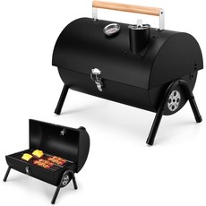 휴대용 숯 그릴 야외 캠핑용 훈제 바비큐 그릴 접이식 바비큐 그릴, 1개