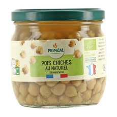 PRIMEAL 프리밀 프랑스산 내추럴 병아리콩, 4개, 370ml