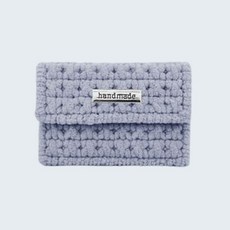 네트공예 DIY 세트 - 카드 지갑 만들기 망스티치 재료 덮개형_handmade 직사각(소) 실버 팬던트, 4. P-18 라이트 그레이, 1세트