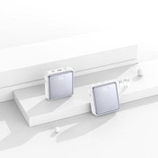 RYZO 도파민 컬러 감성 보조배터리 22.5W 고속충전 20000mAh 내장 3in1 초소형 휴대용 항공반입, 은색, KJ-1140