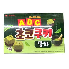 롯데 ABC 초코쿠키 말차맛 130g 녹차 초콜릿 쿠키 간식 과자 디저트, 1개