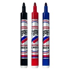 유성매직 블랙 레드 블루 chl+46827dU, 빨강색, 본상품선택