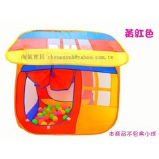 淘氣寶貝 折疊兒童帳篷遊戲屋1724 室內外球池玩具帳篷 - 兒童海洋球池 現貨特價, 紅藍色+小球（60顆）, 1個