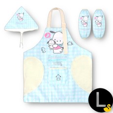 GOS 방수앞치마 포차코 타올 앞치마 토시 두건 세트 L 아동앞치마