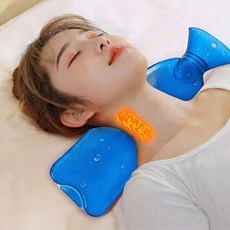 [대욱] 사계절 다용도 경추 수중 베개 여름시원 겨울따뜻 온수팩 열찜질 경추 배 자궁따뜻하게, 블루