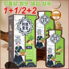 1/1+1 [빠른 효과!] 식물성 발모 생강 샴푸 비듬 제거 두피를 촉촉하게 하다 탈모 방지 천연 식물 양모와 모발 보호 20*20ml/1개, 200ml × 200ml × 1개