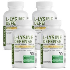 브론슨 L라이신 디펜스 이뮨 서포트 캡슐, 4개