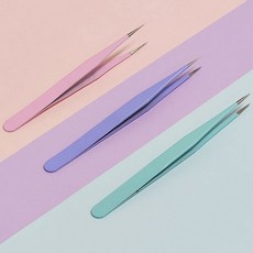 네일 프라모델 스티커 집게 파스텔 직선형 핀셋