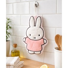 모던시스터즈 귀여운 토끼 캐릭터 핸드타올 인테리어 소품 욕실 주방 고리 수건, 1.래빗, 1개