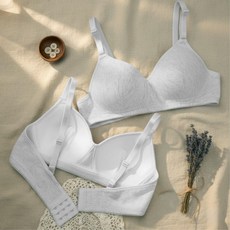 마이코야 여학생 노와이어 면 스판 브라 2종세트 3단계 주니어