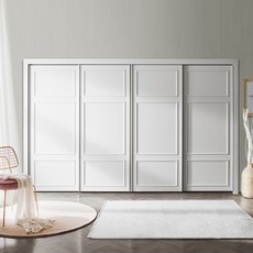 보루네오 웨인스코팅 까사 슬라이딩 붙박이장 30cm, 화이트 30cm