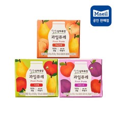 상하목장 떠먹는 과일퓨레 3종 (각1개), 200g, 1세트, 사과배+복숭아배+프룬사과