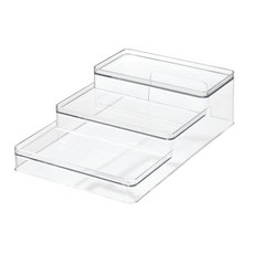 iDESIGN 아리얼 언더 캐비넷 3-티어 셸프 정리선반, Clear