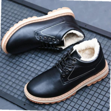 털안감구두 남성 워커 스타일 캐주얼 방한화 단화 따뜻한 털신발