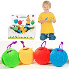 동물 캐스터네츠 동물캐스터네츠 유아악기, 6 x 6 cm, 할릴릿, 혼합 색상