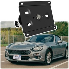 도난 방지 번호판 홀더 링컨 에비에이터/해적/노틸러스 2세대/네비게이터 4세대와 호환 전면 그릴 번호판 브래킷 장착 키트 드릴 범퍼 프레임 없음, 124 Spider 2016-up