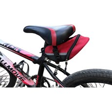 QUZGVEXA 자전거 안장 가방 시트백 산악 도로 자전거용 사이클링 시트 팩 휴대폰용 방수 파우치 지갑 열쇠 도구 액세서리 장비 내장 열쇠고리빨간색, Red