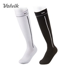 볼빅 골프 니삭스 여성 양말 쫀쫀한 슬림핏, 화이트+블랙, 1개