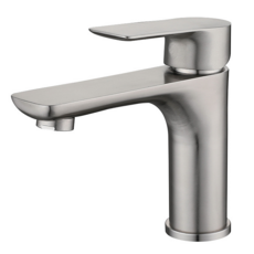 304不鏽鋼平板龍頭（拉絲.槍灰）—簡約時尚、耐用防鏽、易安裝，提升衛浴空間質感, 1個