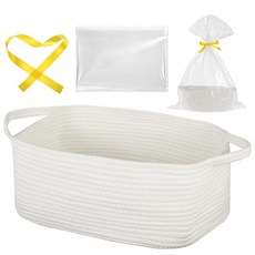 손잡이가 달린 베이비 샤워용 대형 빈 선물 바구니 길이 40.6cm(16인치) x 너비 30.5cm(12인치) 높이 17.8cm(7인치) 우븐 보관 가방 및 리본 포함 고양, 손잡이가 달린 베이비 샤워용 대형 빈 선물 바구니, 길