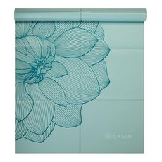 Gaiam 요가 매트 접이식 여행 피트니스 운동 모든 유형의 필라테스 바닥 운동용 비 프리 2mm 214639, 고요한 달리아